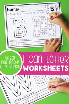 i can letter and handwriting worksheets for kids to practice the alphabet with their hands