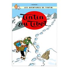 an image of a cartoon book cover with the title'les aventres de tintin