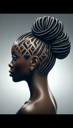 Unveil the allure of intricate styling with "Diamond Twists," a mesmerizing digital art print that captures the essence of dreadlocks artfully arranged with diamond-shaped parts at the scalp, crowned with an elegant bun twist. This piece celebrates unique hairstyling, blending traditional dreadlock beauty with a modern, sophisticated twist. Transform your space with our unique AI-generated artwork, perfectly crafted for art lovers and technology enthusiasts. Upon purchase, you will receive not just one but five high-resolution digital files, each ready for printing in a range of sizes to suit your decor needs. What You'll Receive: Five Unique Artworks: A collection of five distinct digital images showcasing the stunning fusion of AI creativity and hairstyle elegance. Suggested Printing Siz Ugly Braided Hairstyles, Wavy Hair Naturally, Black Hair History, Bun Twist, Hair Products For Fine Hair, Products For Fine Hair, African Wood Carvings, Digital Print Fashion, Short Hair Designs