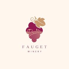 the logo for fauget winery, which has been designed to look like an apple