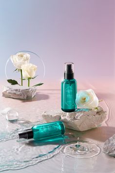 COMYENN | Rosemary Verbenone & Damask Rose HYDROLAT on Behance Cosmetic Photoshoot Ideas, Photography Set Design, Photography Ads, Iridescent Light, Product Sketch, Website Photos, Damask Rose, Photography Advertising