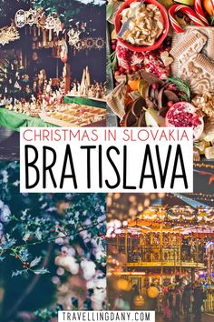 christmas in slovka, croatia collage with text overlay - travelinday com