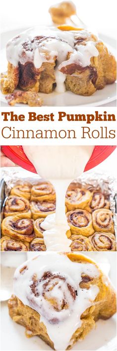 the best pumpkin cinnamon rolls with icing on top