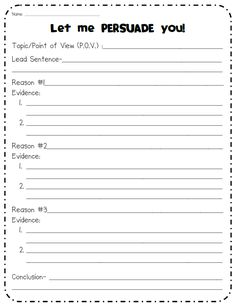 the persue you worksheet for students to use in their writing process