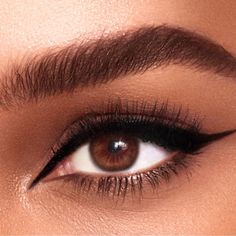 New Charlotte Tilbury The Feline Flick. Black Waterproof Liquid Eyeliner In A Magical Formula. Sold Out! Feline Eyeliner, Flick Eyeliner, Burgundy Makeup, Eye Makeup Set, Liquid Eyeliner Pen, Eyeliner Styles, Cat Eye Makeup, Waterproof Liquid Eyeliner, Brown Eye