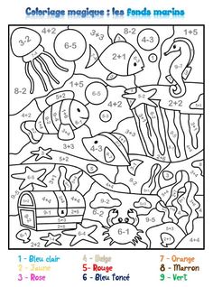 the color by number coloring page for children