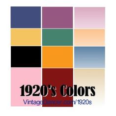 an image of the color scheme for 1920's colors