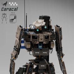 an image of a robot that is made out of cardboard and other things on it