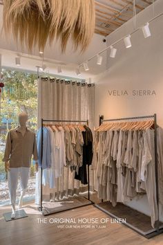 Are you traveling to Tulum for the holidays? Shop your favorite organic linen pieces now at our new store, located in Xalet Xateau Tulum! Clothing Boutique Decor, Small Shop Design, Kids Clothing Store Design, Stylish Room Decor