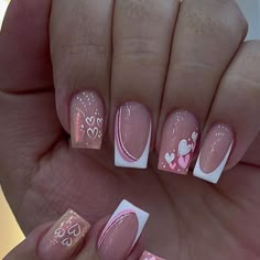 Gel Manicure Colors, Super Cute Nails, French Manicure Nails, Fancy Nails Designs, Fall Nail Art, Fancy Nails, Valentines Nails, Laura Lee