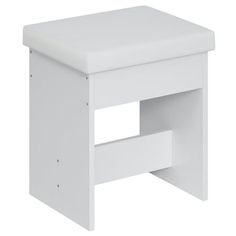 The body of this makeup stool is made of quality wood, with excellent load-bearing capacity; cushion is filled with 4cm thick high elasticity cotton, with excellent elasticity and softness, providing a comfortable sitting experience; the surface is PU leather, not only soft and delicate touch, but also waterproof and stain-resistant, easy to clean. The design of this makeup stool is full of modernity and fashion, creating a comfortable and durable makeup space. Size: Vanity Stool.  Color: White. Vanity Bench Seat, Bedroom Vanity Desk, Bedroom Vanity Set, Vanity Seat, White Dressing Tables, Dressing Stool, White Stool, Farmhouse Vanity, Piano Stool