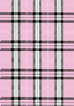 a pink plaid pattern with black and white lines