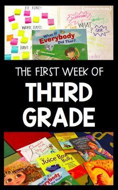 the first week of third grade with books on it