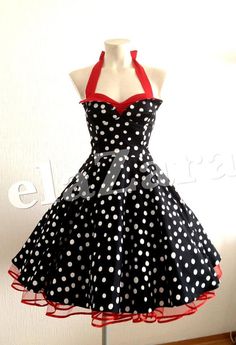 Rockabilly dress with polka dots by elaZara on Etsy, €109.90 Rockabilly Dresses, Rockabilly Wedding, Mode Tips, Rockabilly Outfits, Rockabilly Style, Pin Up Dresses, Rockabilly Dress, Psychobilly, 50s Vintage