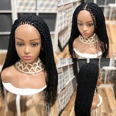 Braided watermelon lace frontal Black Wig.length is 26inches Long.ready To Ship. | eBay