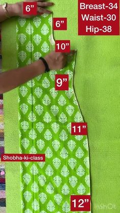 the instructions for how to sew a dress on a sewing machine, including measurements