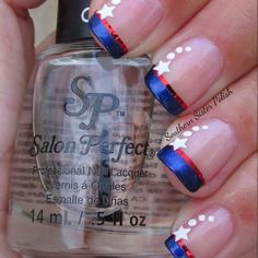 4th of July Nails - Best Red, White and Blue Nails! Red White And Blue Nails, White And Blue Nails, 4th Of July Nail Art, 4th Of July Nail, Nail Polish Colors