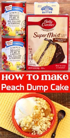 how to make peach dump cake from betty crocker's super moisters