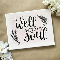 it is well with my soul printable wall art - 8x10 inches, black and white