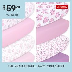 the pinkish 8 pc crib sheet is $ 59 20