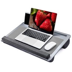 PRICES MAY VARY. ✓Carbon Silver 27 inch Desk(Diagonal length ): Fit Up To 17 inch laptops .Surface dimensions:22.83" x 14.57" ✓ MULTIFUNCTIONAL LAP DESK-works perfect for laptop computers, tablets, smart phones, etc. This computer desk comes with an anti-slip strip , which provides you with extra space and protection.While lying on your bed or sofa or traveling, reading desk for any situation. ✓SUPER COMFY - Our laptop lap desk is built with a sturdy platform & cushion pillows that conform to yo Lap Tray Michaels Stores, Phone Pen, Reading Desk, Pen Tablet, Lap Desk, Wrist Rest, Laptop Desk, Black Sofa, Gray Sofa