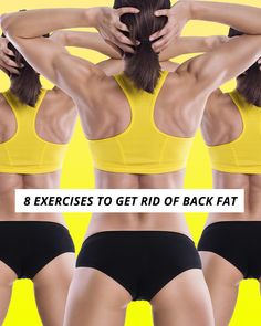 These simple strength training exercises, combined with cardio, will help you burn fat and tone every muscle in your back. Back Fat, Strength Training Workouts, Tone Up, Back Exercises, Fitness Transformation, Body Sculpting, Zumba, Get In Shape, Fitness Diet