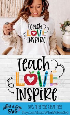 teacher love inspire svg cut file