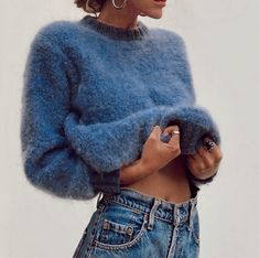 :: 2000s Fashion Aesthetic, Sweater Outfit, About Fashion, Fashion Outfit, Passion For Fashion, Sweater Outfits, Blue Jeans, Timeless Fashion