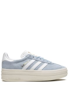 Adidas Gazelle Bold "Clear Sky Blue" Sneakers - Farfetch Conformation Outfit, Sky Blue Sneakers, Adidas Gazelle Bold, Light Blue Shoes, Gazelle Bold, Shoe Inspo, Clear Sky, Swag Shoes, Shoe Covers