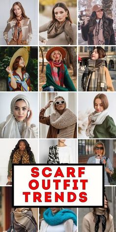 Formal Wear Aesthetic, Spring Scarf Outfit, Scarf Outfit Summer, Scarf Outfit Fall, Silk Scarf Outfit, Scarf Outfit Winter, Grunge Looks, Cozy Winter Fashion, Outfit Korean Style