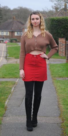 ♥Super cute 90s vintage red corduroy high waisted mini skirt! ♥Zip closure ♥Brand: Woolworths ♥Would best fit UK size 8-10, please check the measurements below: ♥Waist measurement: 29 inches ♥Hip measurement: 34 inches ♥Length measurement: 16 inches ♥In good vintage condition, general signs of wear only ♥Model is size 8-10 and 5'7 Mini Skirt Boots, Skirt Boots, High Waisted Mini Skirt, Pantyhose Fashion, Mini Skirt Dress, Length Measurement, Knee High Leather Boots, Cute Swimsuits, Waist Measurement