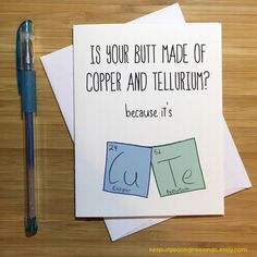 Love Greeting Cards, Chemistry Humor, Birthday Card Drawing, Cards For Boyfriend, Romantic Cards, Card Anniversary, Diy Gifts For Boyfriend