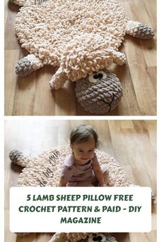 Almohada de oveja de cordero Patrón de ganchillo gratis y pagado #amigurumi Sheep Pillow, Flowers Crochet, Cardigan Crochet, Diy Magazine, Crochet Tops, Crochet Cardigan, Crochet Flowers, Free Crochet Pattern, Free Crochet