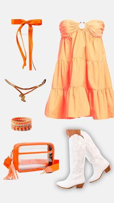 Kenny Chesney Concert Outfit, Cute Country Dresses, Clemson Gameday Outfit, Megan Moroney Concert, Clemson Outfits, Country Concert Fits, Tennessee Outfits, Zach Bryan Concert, Gameday Fits