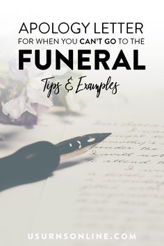 Here's what to say in your apology letter for when you can't attend the funeral service. #funerals #sympathy #condolences Sympathy Letter, Sympathy Condolences, Condolence Letter, Apology Letter, Card Messages