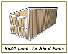 the 8x4 lean to shed plans