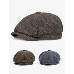 Season:All Seasons; Gender:Men's; Style:Vintage,Fashion,Daily; Material:Polyester; Pattern:Solid Color,Plaid; Listing Date:10/28/2024; Type:Beret Hat Classic Vintage Style, Cheap Accessories, Boy Hat, News Boy Hat, Vintage Hats, Newsboy Cap, Beret Hat, Flat Cap, Accessories For Men