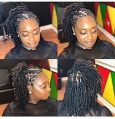 Loc Side Styles, Half Up Loc Styles, Down Loc Styles For Women, Down Loc Styles, Style Short Locs, Medium Loc Styles Women, Hairstyles Faux Locs, Short Locs Hairstyles For Women, Loc Styles For Women