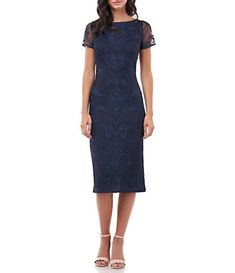 Women's Dresses  Gowns | Dillard's Embroidered Cocktail Dress, Casual Work Dresses, Cocktail Dresses Online, Long Sleeve Sheath Dress, American Fashion Designers, Mom Dress, Groom Dress, Bride Dresses, Dillard's