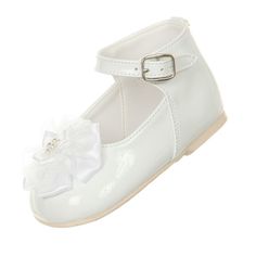 7723_13.jpg?0 Church Shoes, White Shoes For Girls, Church's Shoes, Girls White Dress, Floral Studs, Patent Shoes, Shoe Lace Patterns, Family Outfits