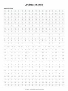 the lowercase letters and lowercase letters are shown in this printable worksheet