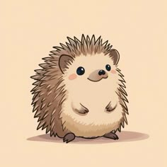 a hedgehog sitting on the ground with its eyes closed