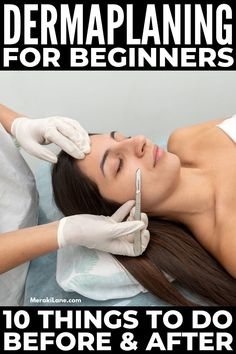 Dermaplaning 101: 23 Things to Know | Searches for at home step by step dermaplaning tips and tutorials skyrocketed a couple of years ago, and for good reason -- it's become one of the most popular ways to exfoliate and brighten your complexion, remove facial hair, minimize fine lines and wrinkles, and reduce acne scars. In this post, we give you all the details -- what dermaplaning is, the benefits and risks, plus how to prepare your skin BEFORE, and how to care for your skin AFTER. How Often To Dermaplane, Face Treatments Salon, Dermaplaning After Care Instructions, Dermaplane Facial Benefits, Dermal Planning, How To Dermaplane At Home Steps, After Dermaplaning Care, How To Do Dermaplaning At Home, Dermablading Face