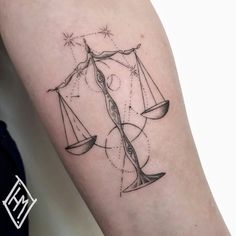 Tattoo Balance, Libra Sign Tattoos, Law Tattoo, Libra Zodiac Tattoos, Psychology Symbol, Justice Tattoo, 22 Tattoo