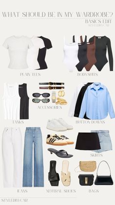 How to build a Versitile and Fashionable Wardrobe with my Capsule Wardrobe Guide! This guide contains a basics collection (all the necessities) and a 2024 spring/summer collection – a capsule wardrobe style guide for you! Discover the endless possibilities and elevate your fashion game – this guide should be your go-to for effortless and chic style.   Click the link below to explore the guide and shop direct links. Follow my instagram @styled.by.car and TikTok @carleyaroberts for more style inspo! Capsule Wardrobe Basics, Cool Winter, Summer Capsule Wardrobe