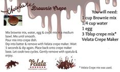 the recipe for chocolate brownie creme is shown