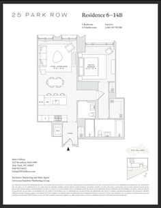 the floor plan for an apartment with two bedroom and one bathroom, including a living room