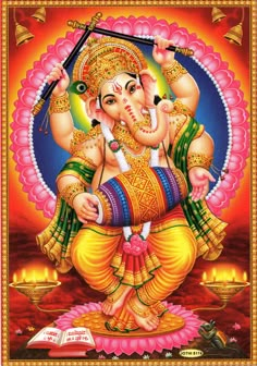 a painting of the god ganesha