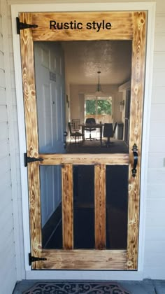 Wood Screen Door, Wooden Screen Door, Diy Screen Door, Georgia House, 1001 Pallets, Door Diy, Casa Country, Screen Doors, Wooden Screen