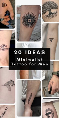 20 ideas for minimalist tattoos for men that are easy to do and very realistic